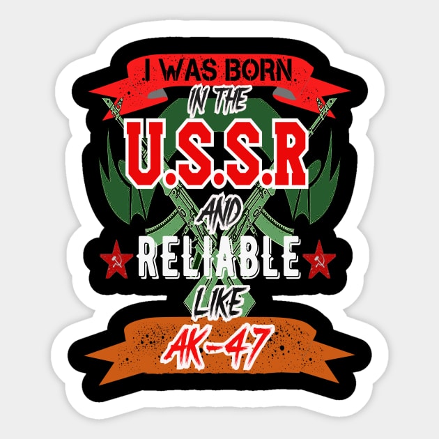 I Was Born In The USSR Sticker by Mishka